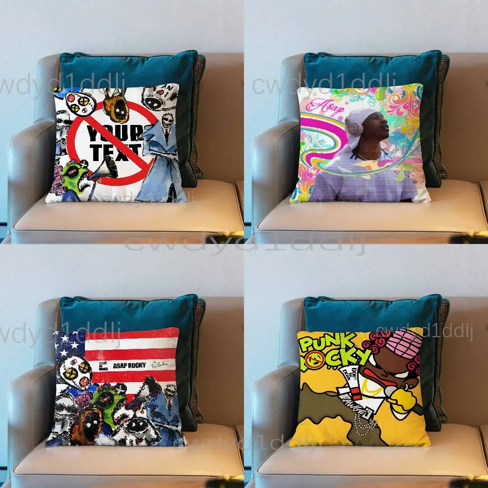

A-Asap Dont Be Dumb R-Rocky Pillow Case Short Plush Sofa Decorative Gift Home Double-sided Printing Cushio