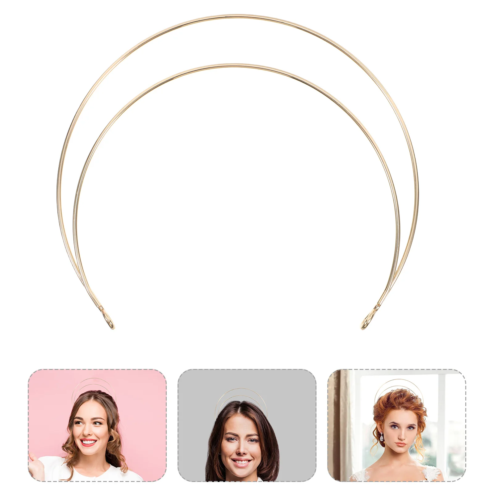 

Gold Headpiece Unique Durable Metal for Halloween Bridal Wedding Photoshoot Angel Costume Goddess Accessories