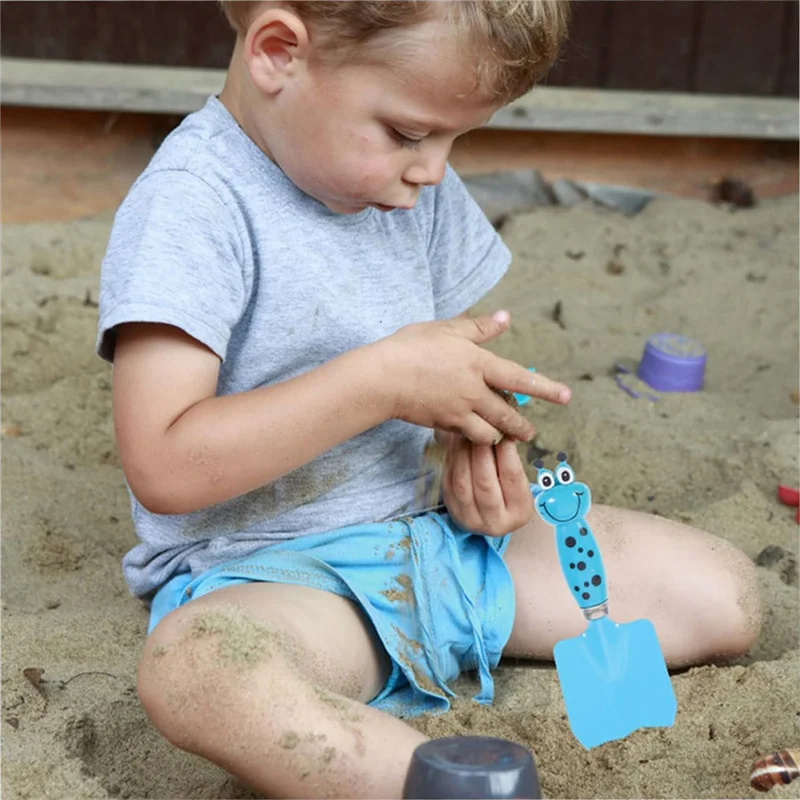 AS96-3PCS Outdoor Play Garden Graafgereedschap Strandbenodigdheden Kinderpak Multifunctionele ijzeren zandschep