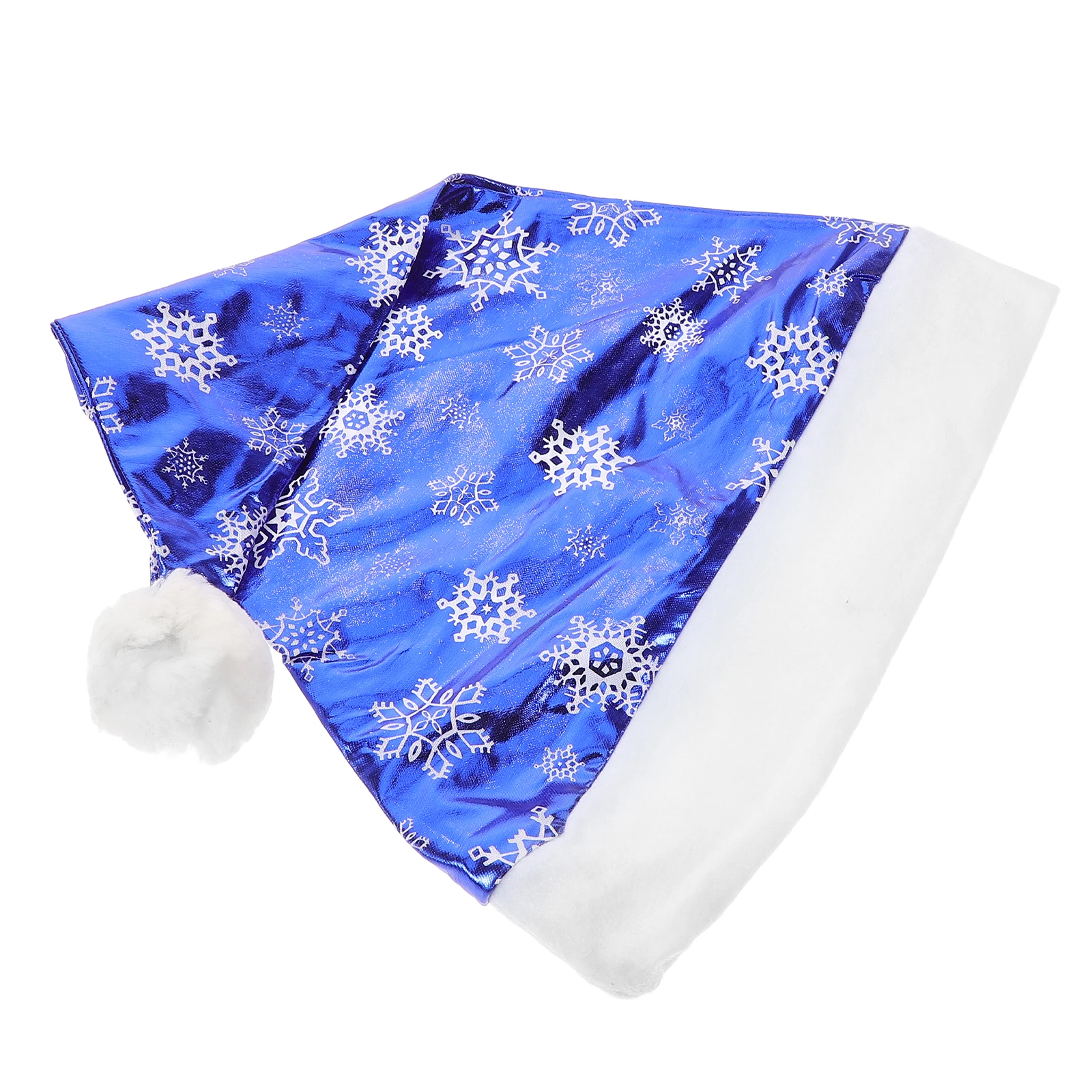 

4Pcs Snowflake Christmas Hat Premium Material Shiny Party Hat for Adults and Kids Holiday Wear Blue Christmas Headdress