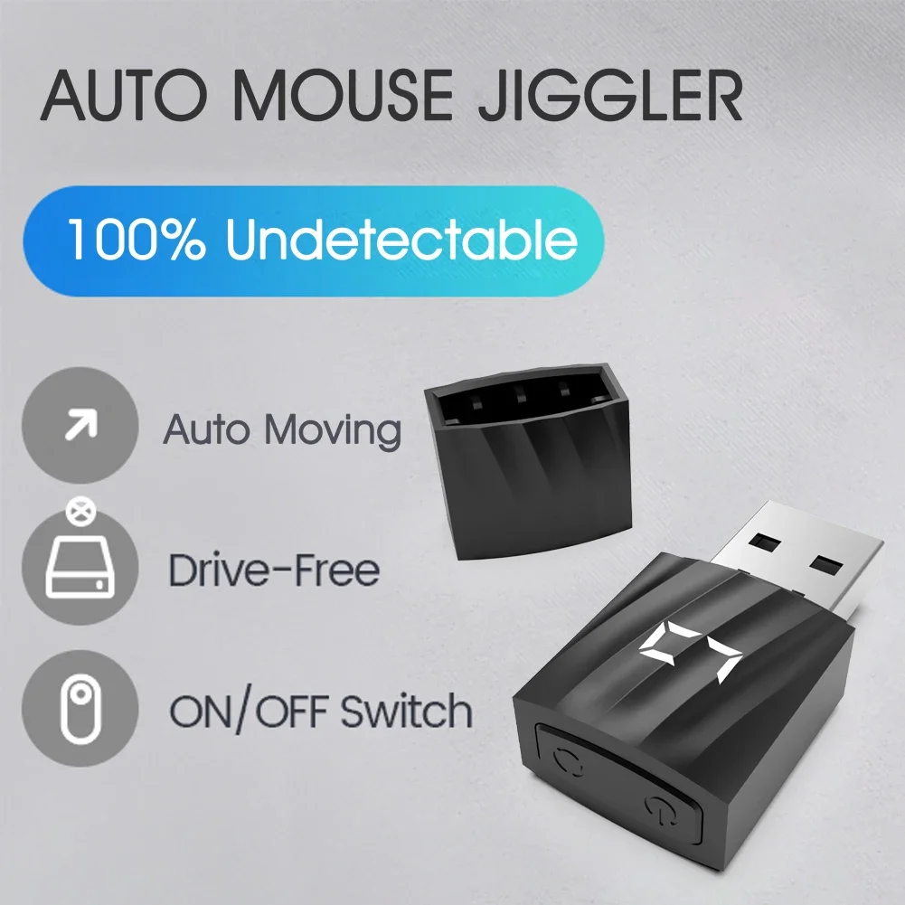 

USB автоматический переключатель мыши/кнопка режима, симулятор движения мыши, 3 режима, автоматический Wiggler с защитной крышкой для ноутбука