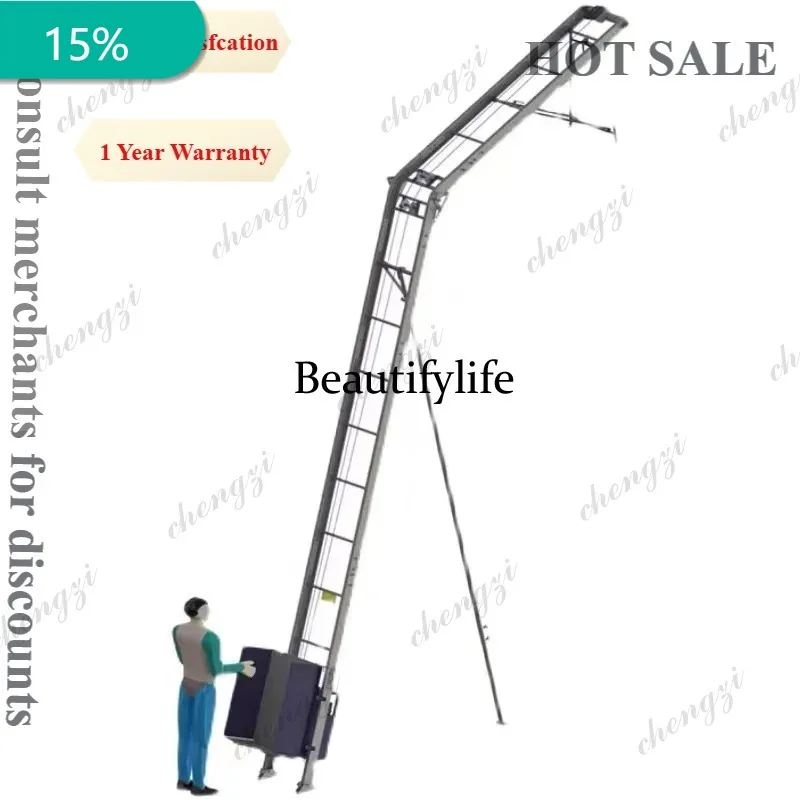 

A172 New assembled elevator solar panel electric aluminum alloy track elevator photovoltaic crane hoist easy assemble and trans