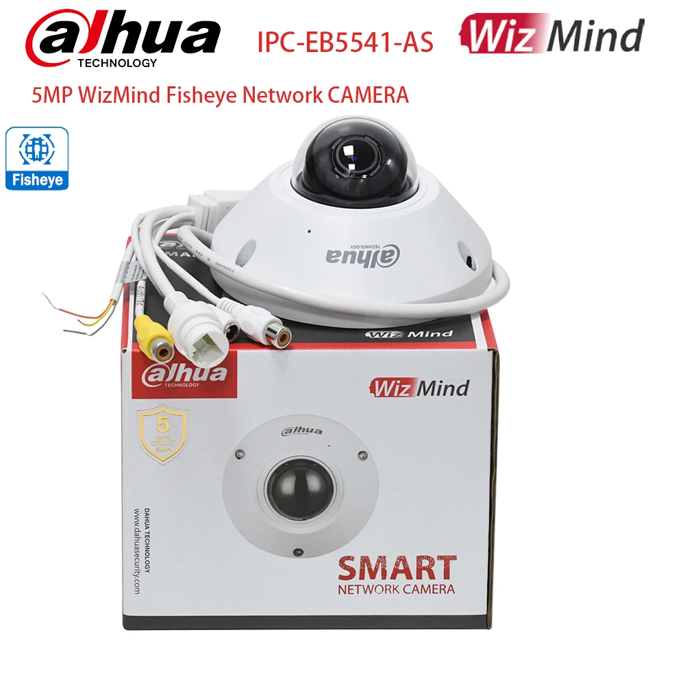 

Сетевая IP-камера Dahua 5MP WizMind Fisheye IPC-EB5541-AS для систем видеонаблюдения