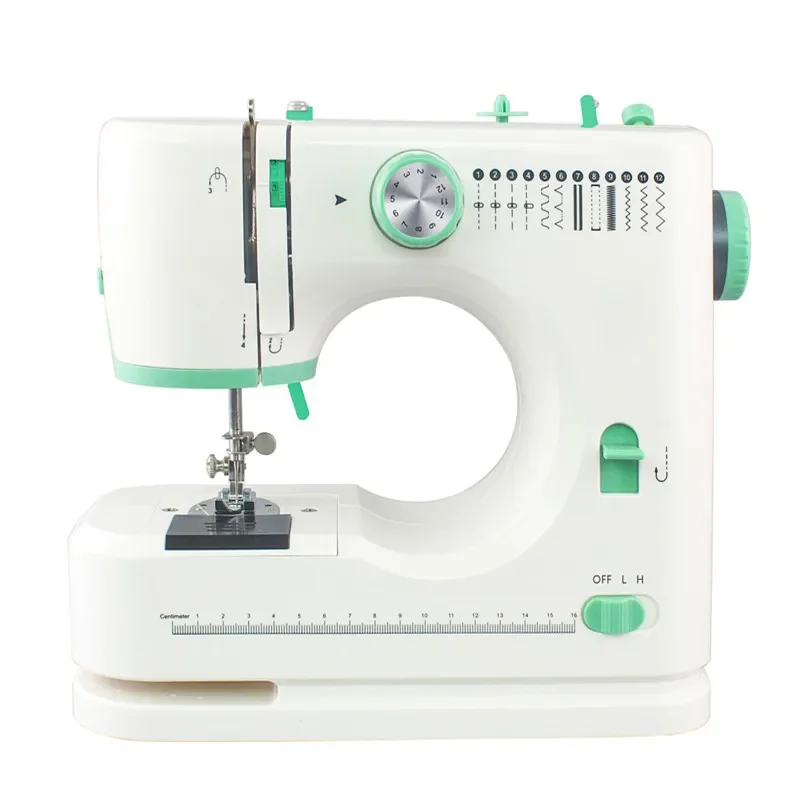 

520 Dual-Needle Dual-Thread Sewing Machine with 12 Stitch Patterns,Buttonhole and Buckle Functions,Household Dress Maker Machine