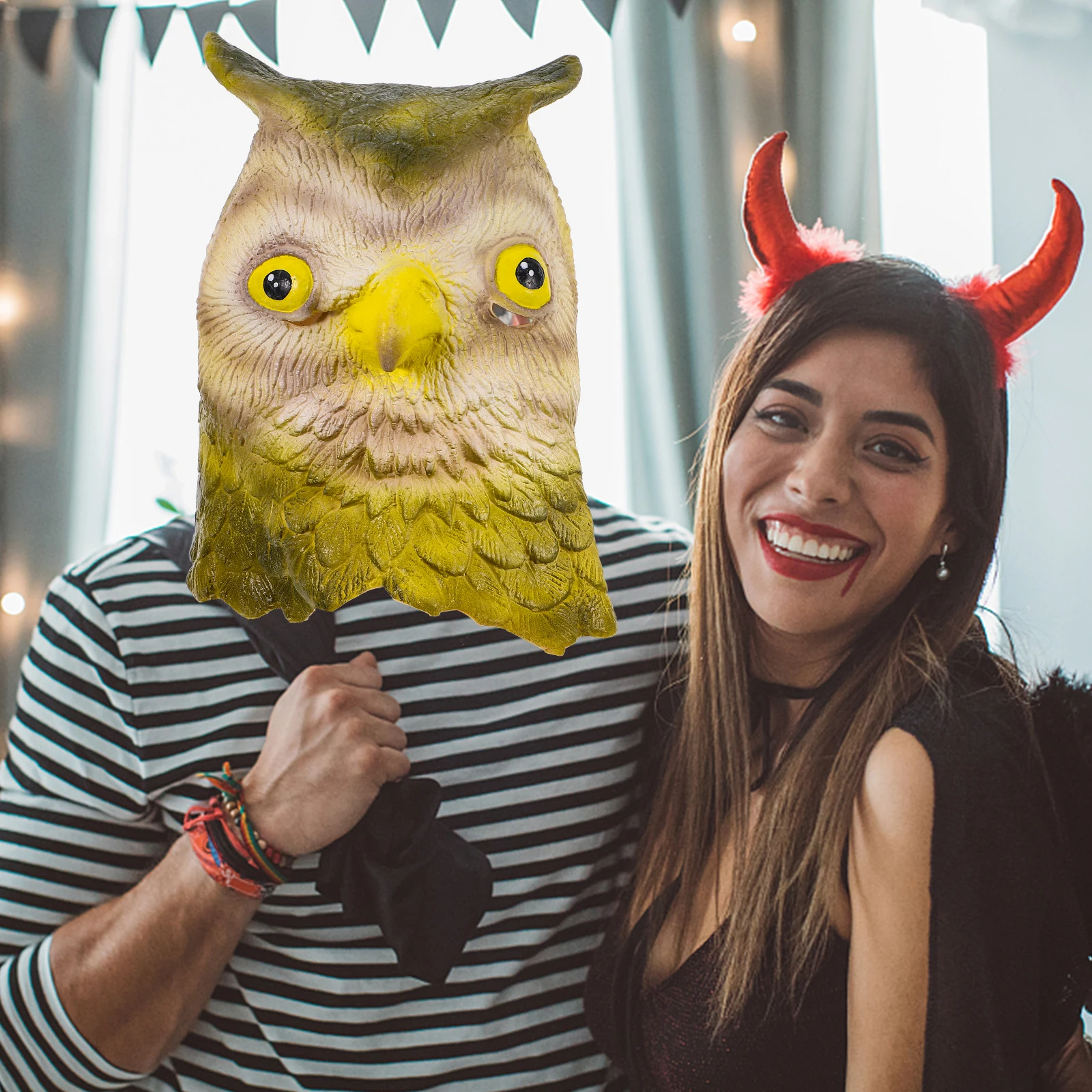 

Halloween Animal Owl Mask Costume Party Accessory Funny Cosplay Headgear Dress Up Prop Masquerade Carnival Mask Festival
