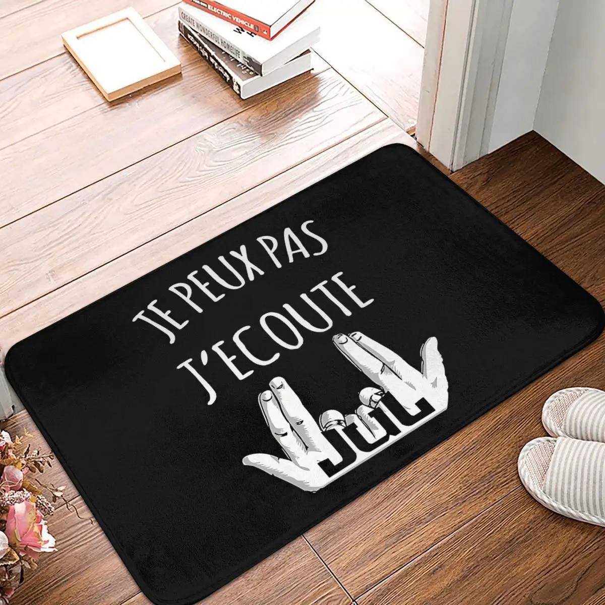 Hip-hop Music Kitchen Non-Slip Carpet I Can\'t I\'m Listening To JUL Living Room Mat Welcome Doormat Floor Decor Rug