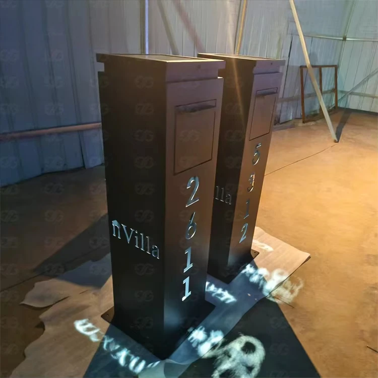 Factory Low Price Custom Metal Outdoor Parcel Mailbox Parcel Letter Box With Light