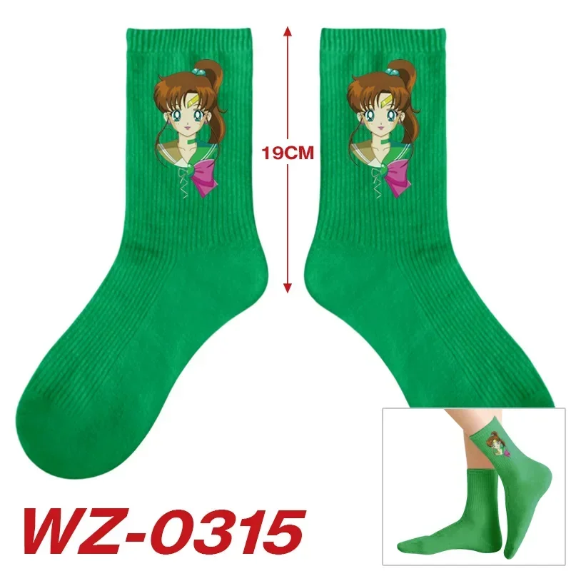 Sailor Moon Kawaii Medium Stockings Anime Cartoon Socks Kawaii Breathable Creative Socks Girls Cosplay Sock Kids Birthday Gifts