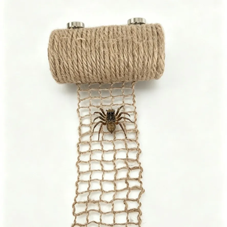 Reptile Rope Ladder & Humid Hide Cave, Moisture Retaining Shelter, Terrarium Habitat Decor for Snakes, Lizards, Skinks