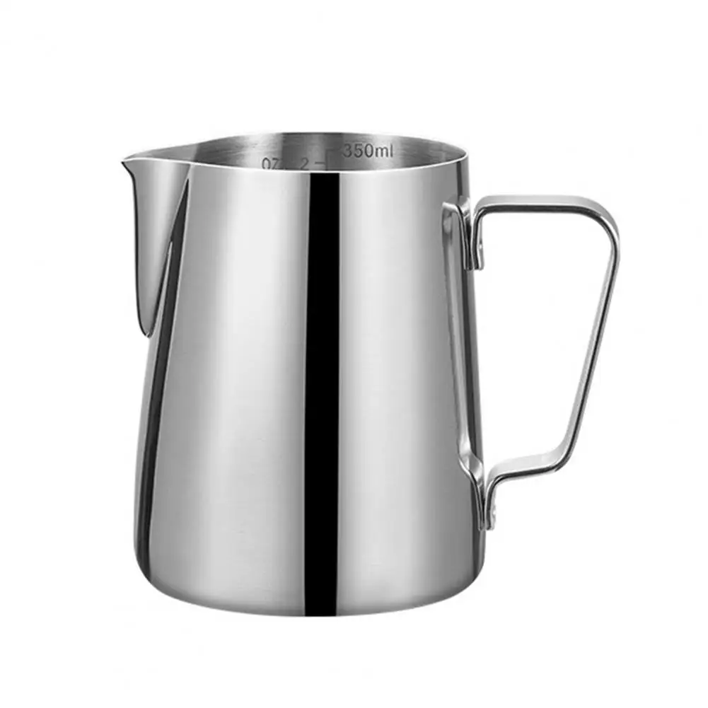 350/600ml Milk Frothing Pitcher Coffee Frother Cup Stainless Steel Large Capacity Frothing Pitcher Milk Jug