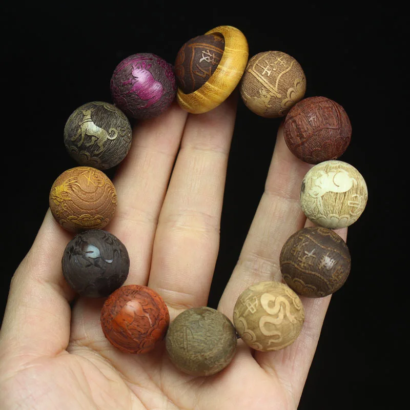 Vietnam Burmese Wooden Charm Beads Stretch Bracelets Buddhism Prayer Tibetan Buddha Bracelet For Women And Men lover\'s Jewelry