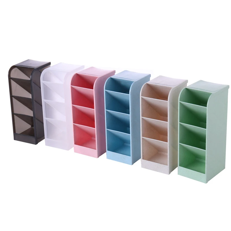 Office Study Cosmetic Sundries Organizer Slant Insert Matte Storage Pen Holder