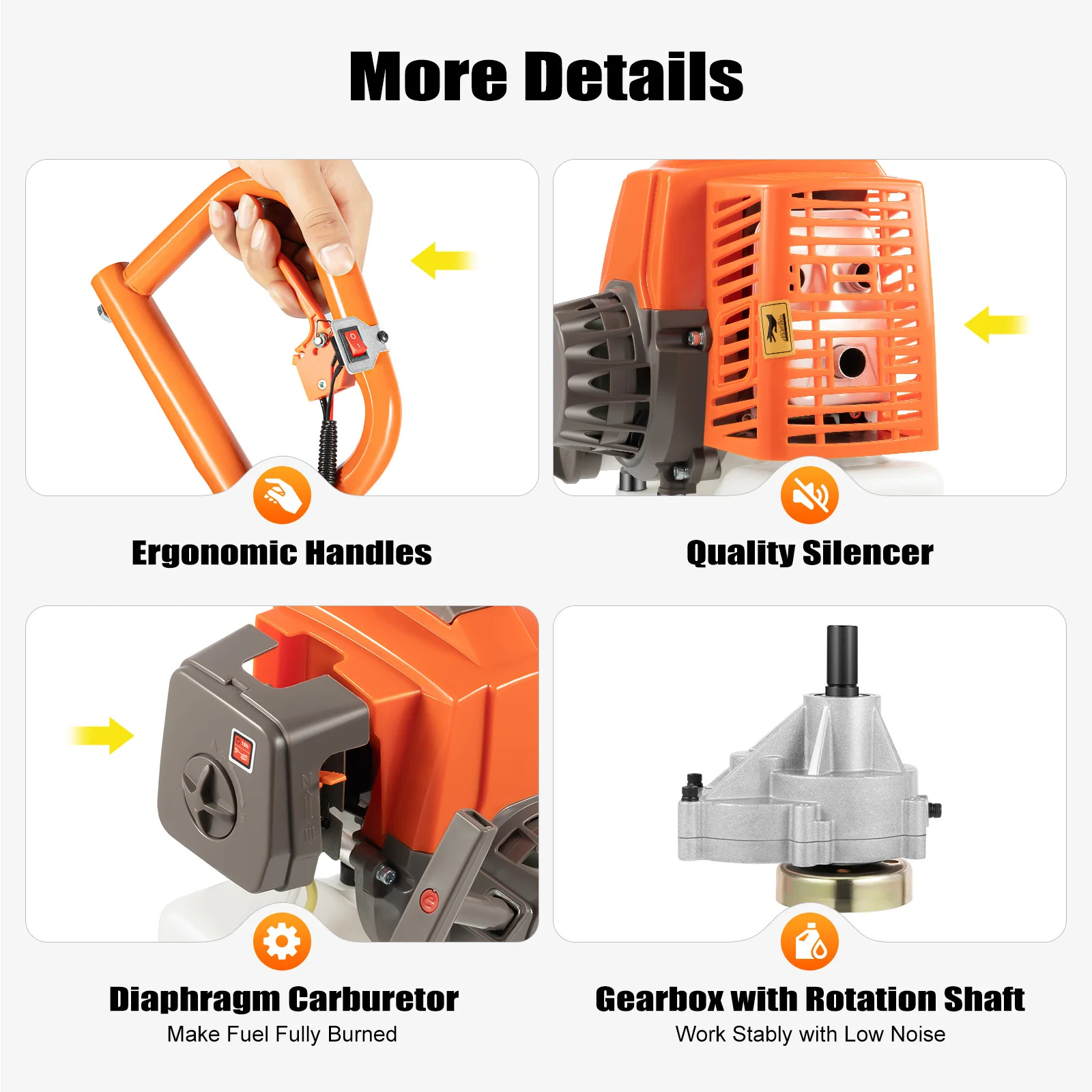 Potente macchina da scavo da 2,2 kW: motore ad alta velocità, costruzione robusta, perforazione efficiente, ideale per l'agricoltura e la silvicoltura