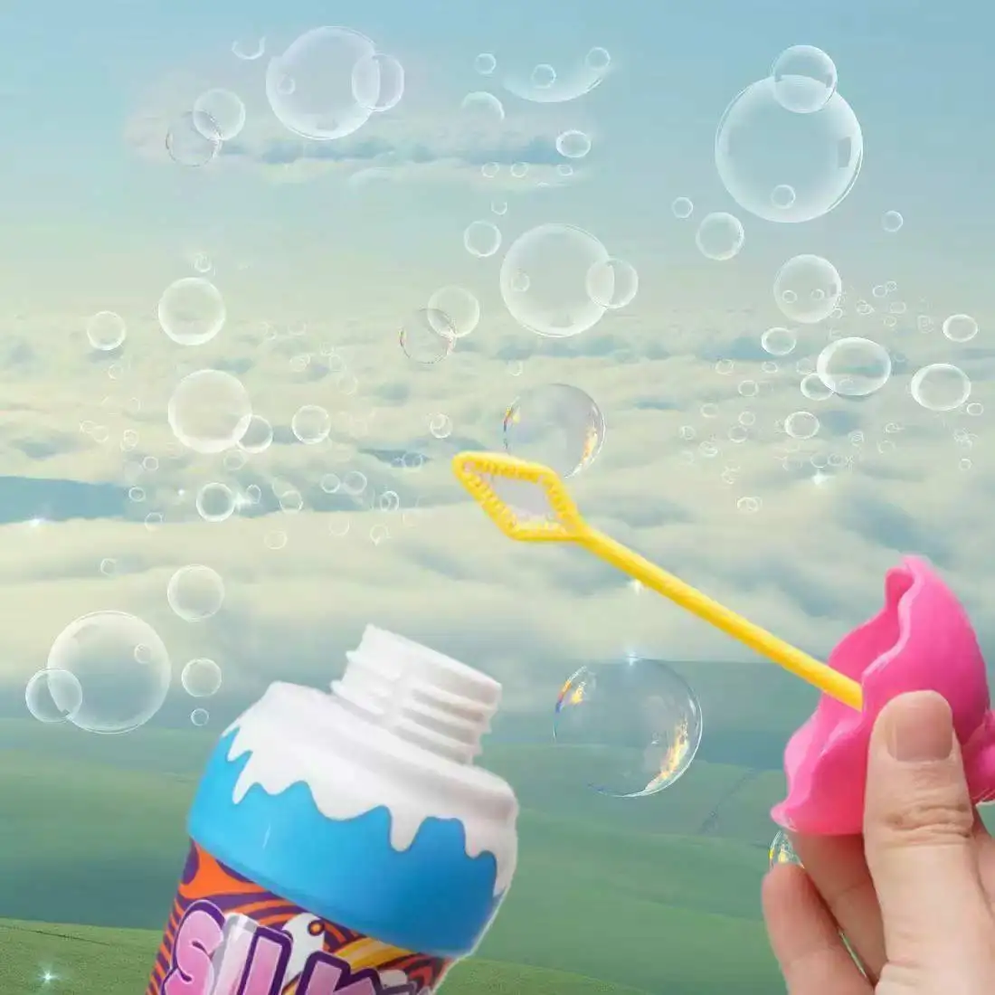 جديد فقاعة زجاجة اللعب فقاعات الصابون مقلوب دون آلة تسرب منفاخ صانع الصيف في الهواء الطلق ألعاب الحفلات لعب للأطفال #4