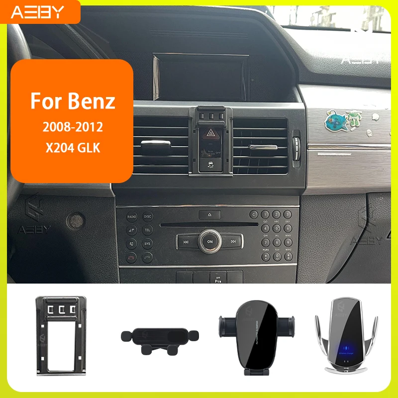 Für Benz GLK X204 2008-2012 Handyhalterung Auto-Mobiltelefon-Halterung Spezielle Fixierte Halterung Basis Kabellose Ladestation Innenraum
