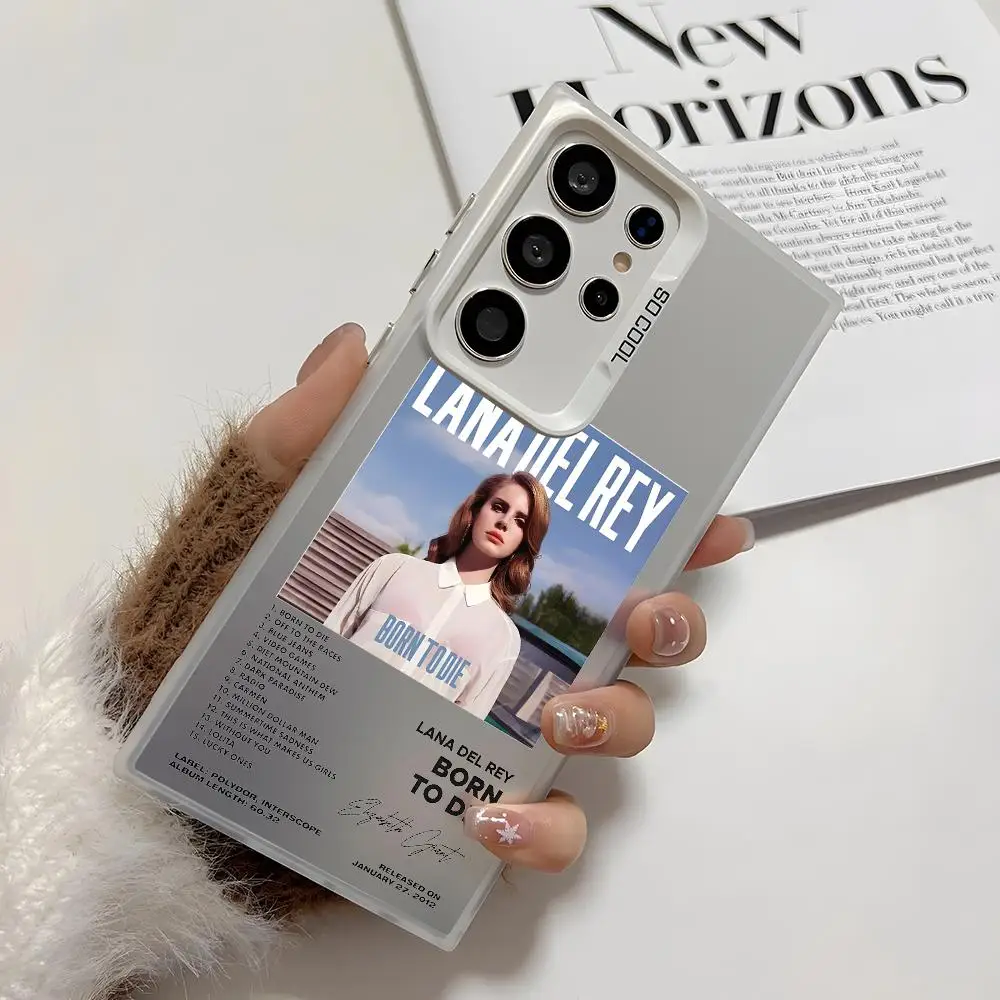 Singer L-Lana Del Rey Phone Case For Samsung Galaxy S25 Edge S24 S23 S22 S21 S20 Ultra Funda Silicone Colorful Silver Phone Case