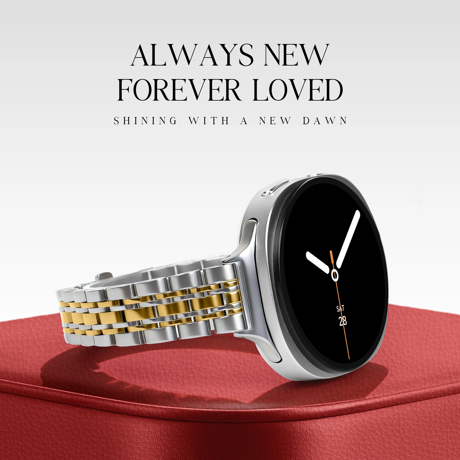 Edelstahlarmbänder für Samsung Galaxy Watch 9 8 40/44 mm, schlanke Metallarmbänder, Correa Galaxy Watch 8 Classic 46 mm Uhrenarmband – Detail 16