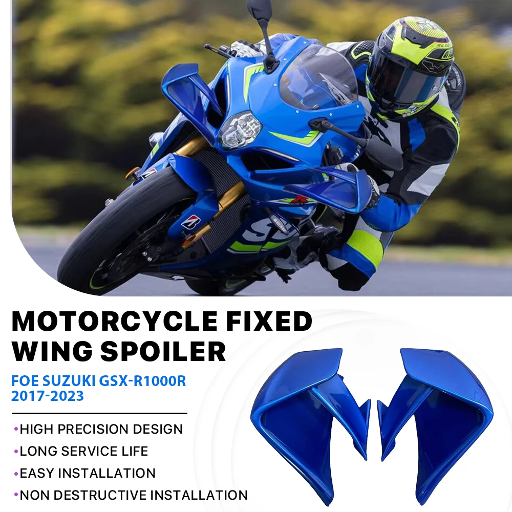 

NEW Winglet For Suzuki GSX-R1000R GSXR1000 2017 2018 2019 2020 2021 2022 2023 Motorcycle fairing parts pneumatic kit fixed wing