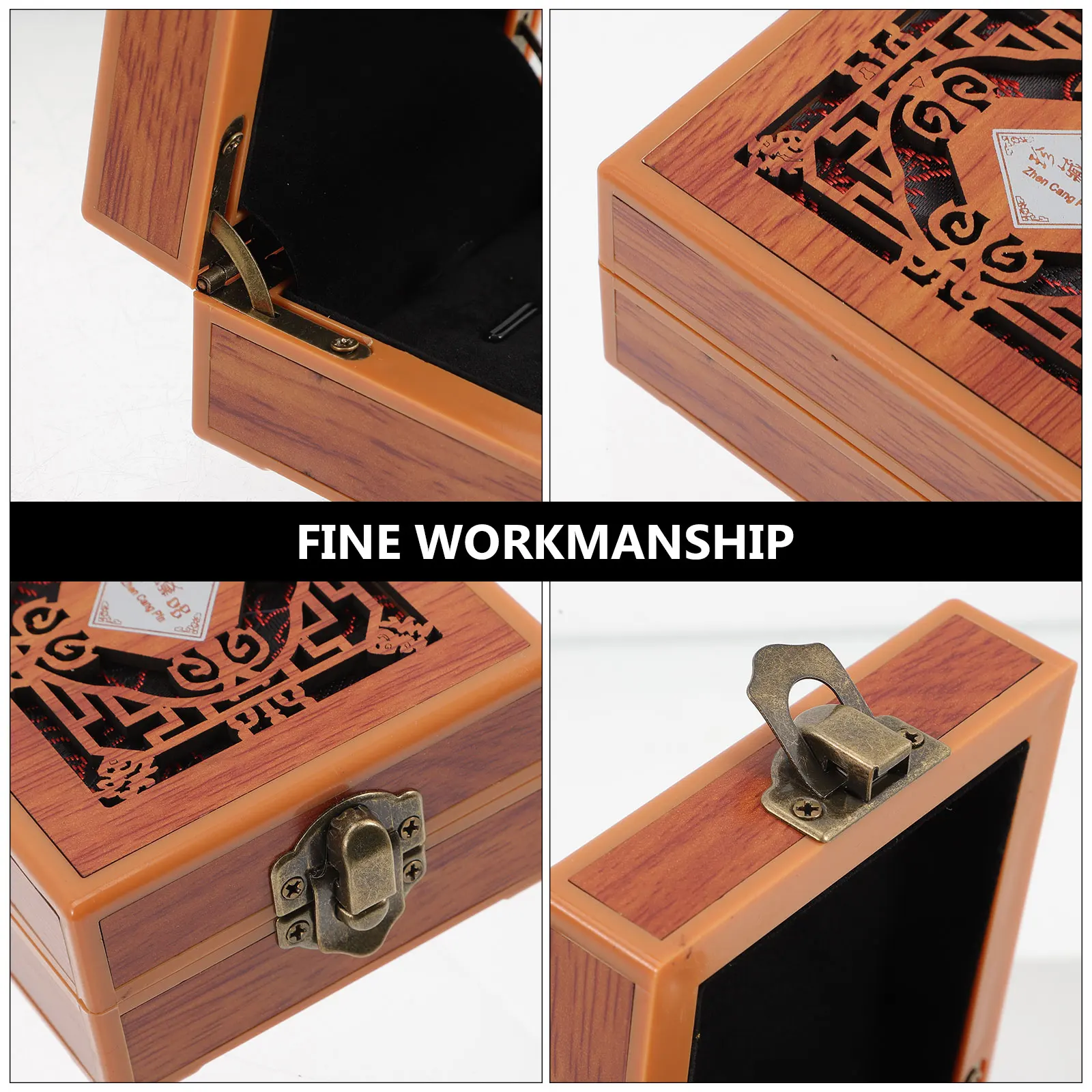 Деревянный держатель для хранения ювелирных изделий ganizer, винтажный чехол для кольца без брелока, ретро-стиль, шкатулка с сокровищами, декоративная деревянная коробка для хранения колец