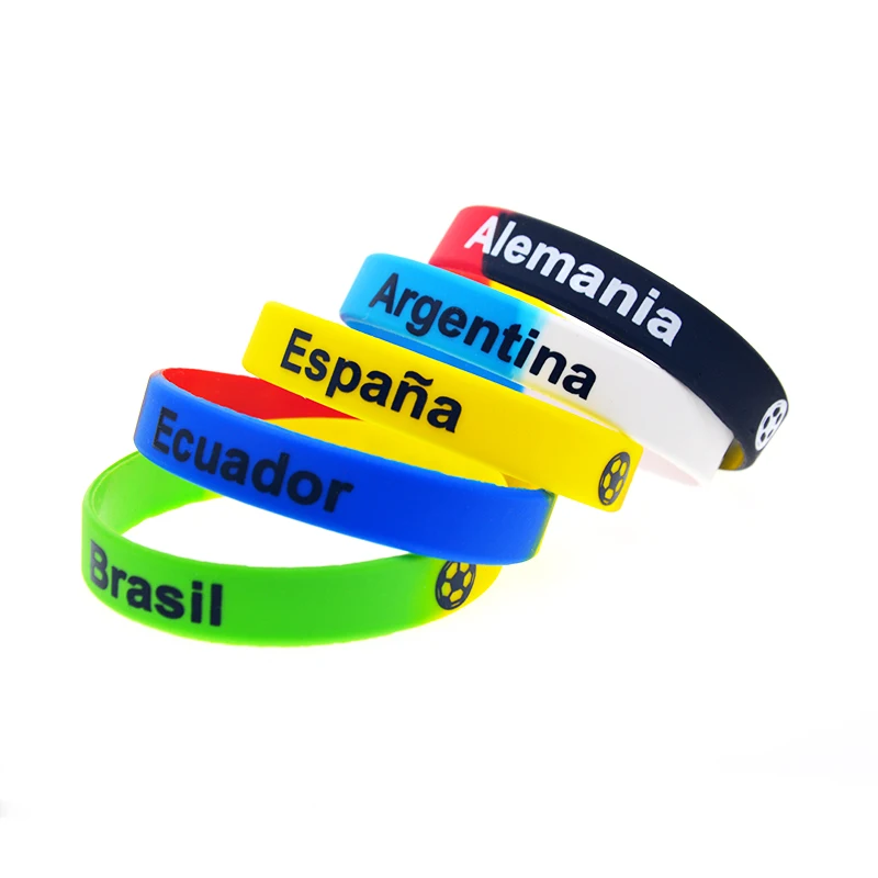 1 Stück Fußballmannschaft-Silikonarmband, Sport-Gummiarmband mit bedrucktem Logo, 3 Größen – Detail 10