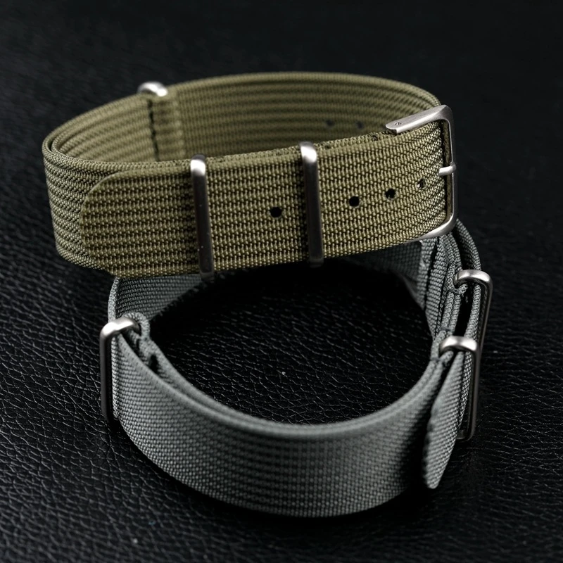 Ribbed Strap For Ballistic Fabric Watch straps Watchband 18mm 20mm 22mm Premium High Quality Nylon Nato Watch Accessories 2028