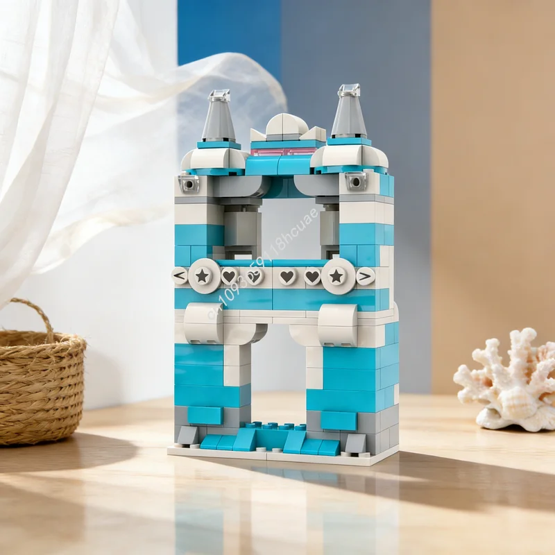 

192 детали MOC Замок Эльзы, классическая модель, конструктор, архитектурная сборка, игрушка, подарок на Рождество, развивающая, креативная идея