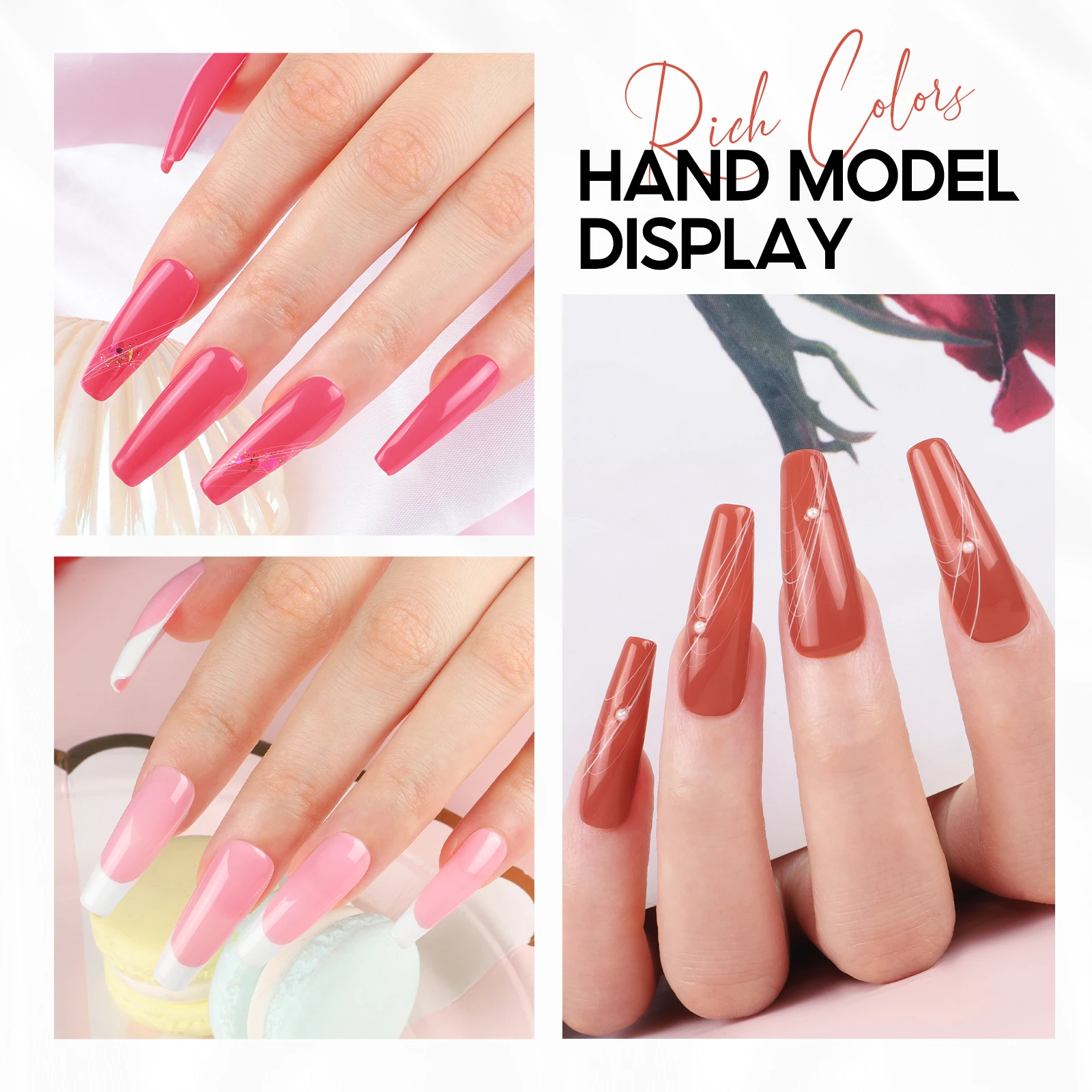 PEACECOLOR Juego de capa base superior de gel de 15 ml para esmalte de uñas en gel o Polygel, suministros de uñas de larga duración, salón de bricolaje, regalo de Halloween