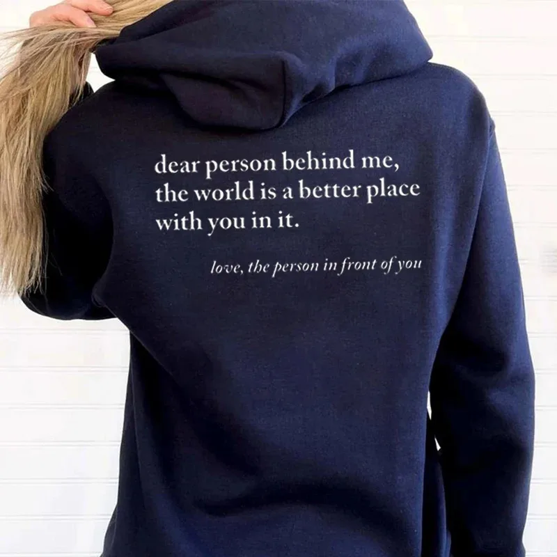 2025 yiyi2025yiyiDear شخص وراءي الإيجابية البلوز الكلمات على الظهر هوديي الحب الذاتي قميص الجمالية طويلة الأكمام البلوز