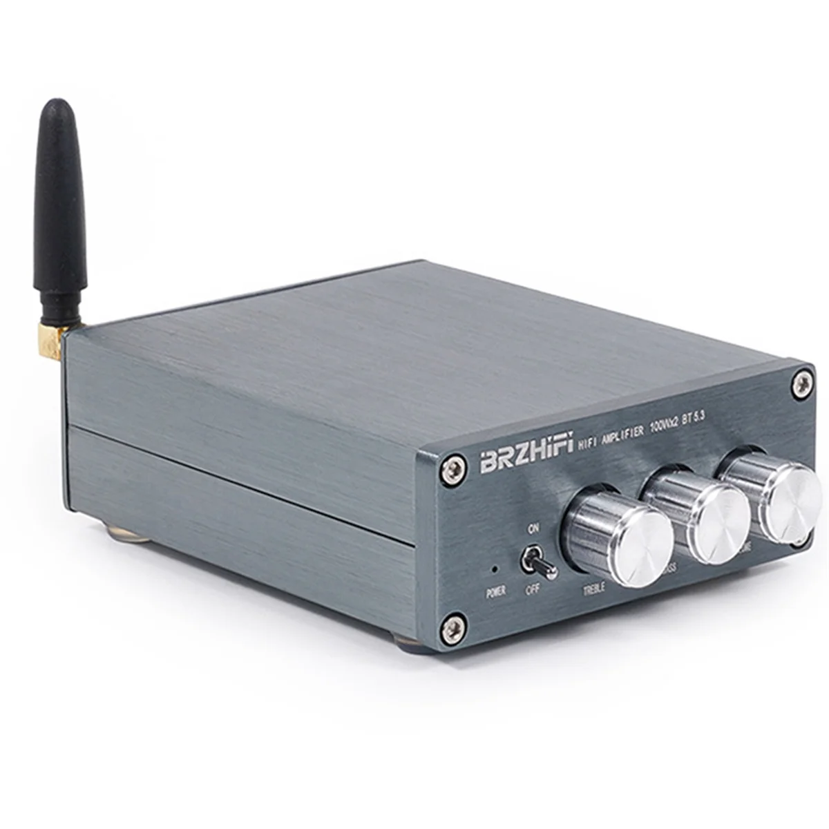 

T06C-BRZHIFI HIFI TPA3116 Bluetooth 5.3 цифровой усилитель мощности 100 Вт + 100 Вт стерео аудио усилитель для 3-10-дюймовых динамиков DC 12 В-24 В