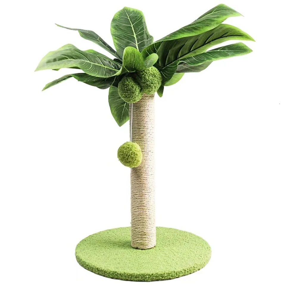 Cat Scratching Post for Cats Tree Catcus Cat Scratcher Posts Toy Cute Kitten Kitty Sisal Rope Scratch with Teaser Ball