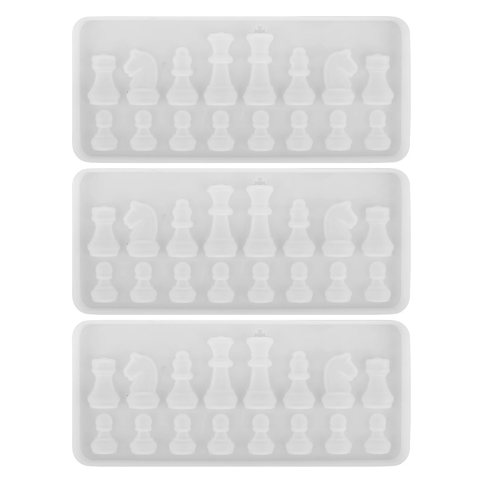 

3Pcs Silicone Chess Mold Set for Resin Clay Epoxy Crafting DIY Jewelry Making High Precision Heat Resistant Flexible Molds