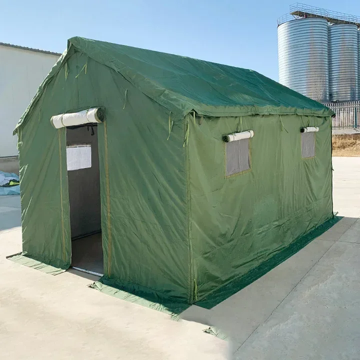 

Custom Camp Canvas Wall Waterproof Camouflage Other Camping Tube Disaster Relief Outdoor Tent For Sales