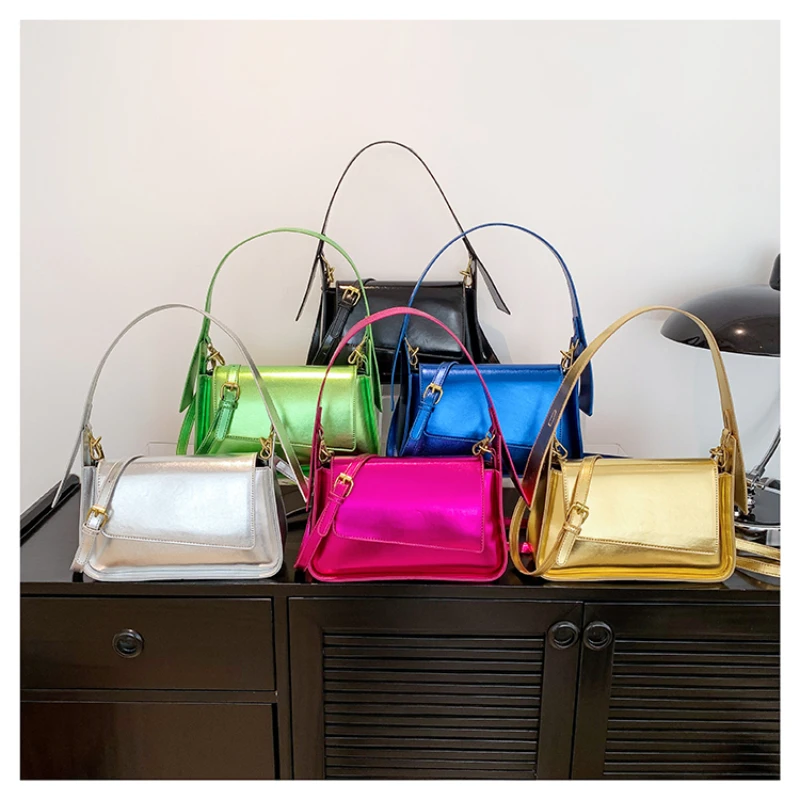 PU Rectangle Hasp Shoulder and Top-handle Bags Soild Fashion Dual Use Crossbody Bags for Women 2024 New Style Bolso De Mujer
