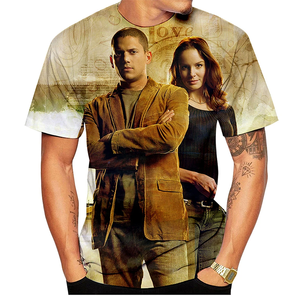 Movie Prison Break 3D Print T Shirt Men Women Summer Fashion Casual Cool T-shirt Prison Harajuku Streetwear Plus Size T Shirt