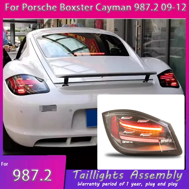 Car Taillights Assembly For Porsche Cayman 987.2 2009-2012 Upgrade New Style LED Highlight Flashing Auto Rear Lamps Accessories
