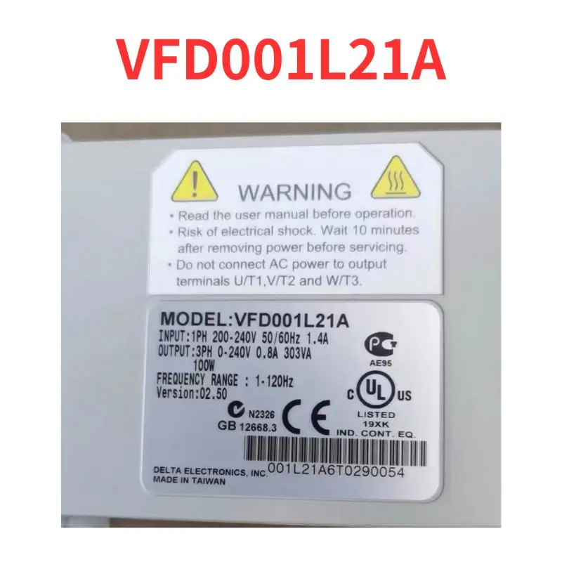 Second-hand    VFD001L21A    inverter   test  OK     Fast Shipping