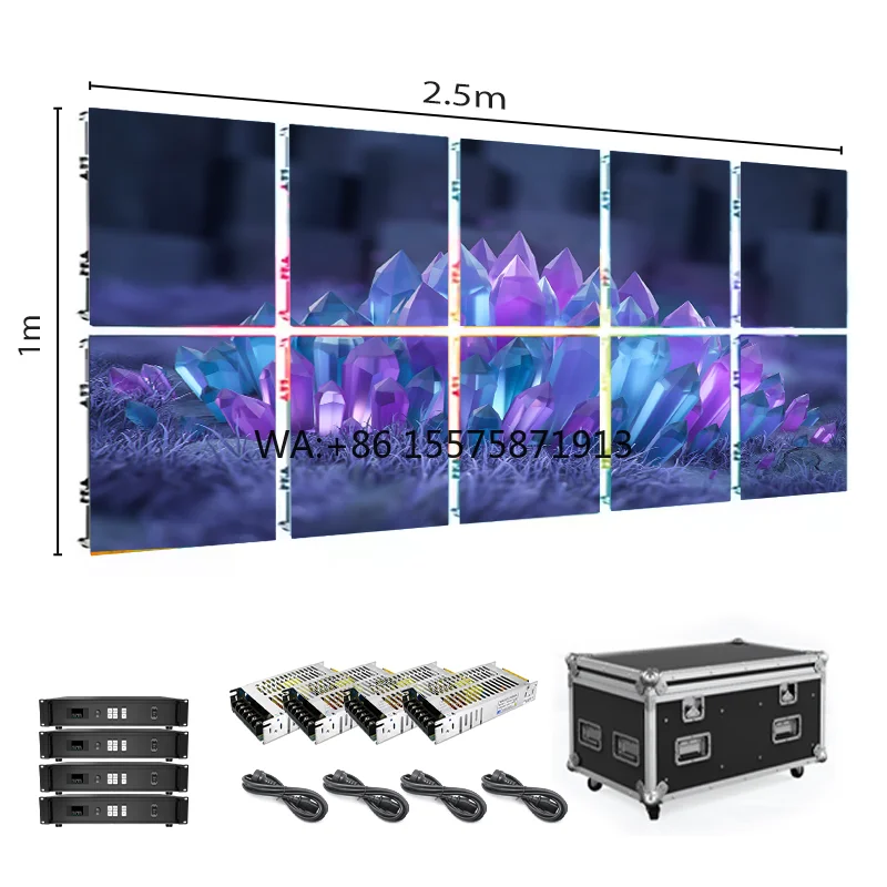 Factory Direct Outdoor Rental 4K Waterproof IP65 Full Color LED Display 500x500mm P2.6 Text Fast Lock System