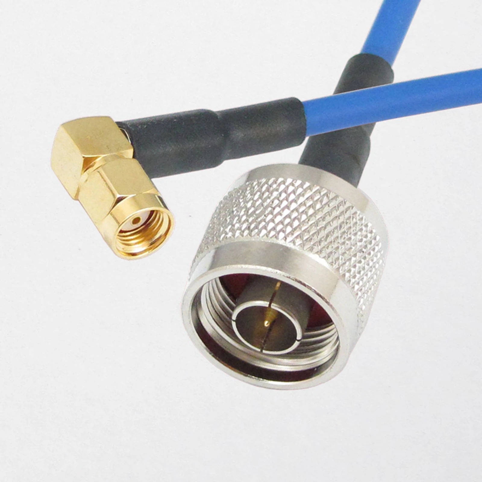 N Male to RP-SMA Male Right Angle 90Degree RG402 Semi Rigid Flexible Coaxial Cable Low Loss RF 50ohms Coax Koaxial Kable