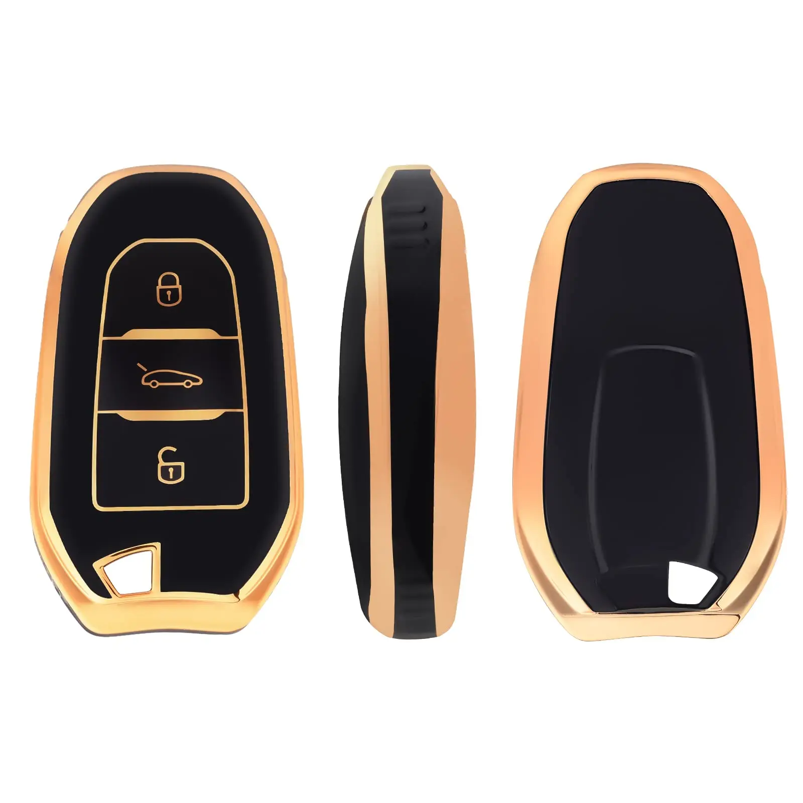 

Car Key Fob Cover Key Case Protective 3 buttons for Peugeot 3008 5008 208 308 408 508 307 Citroen C1 C3 C4 C5 Grand Picasso DS3