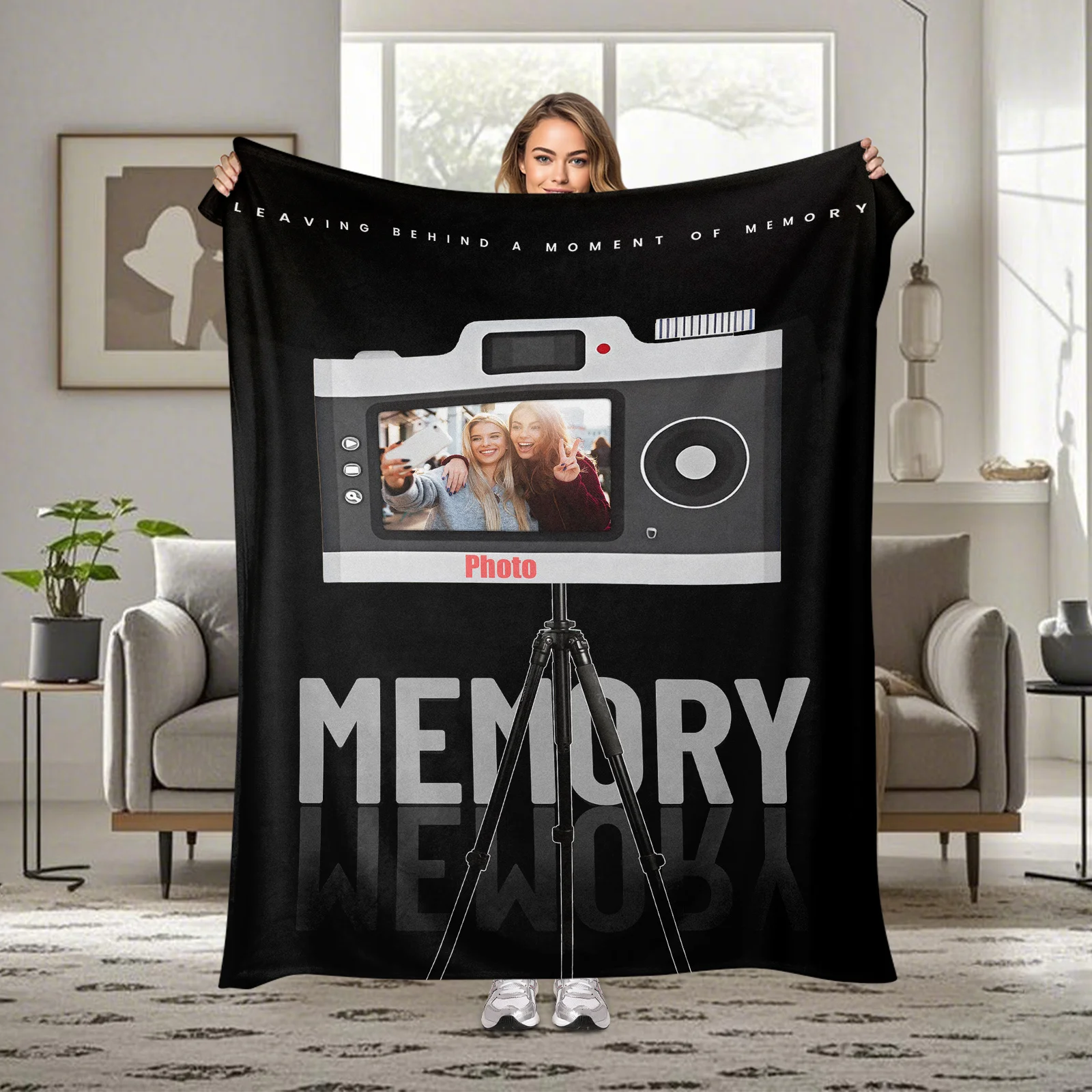 

Custom Camera Photo Blanket Personalized Keepsake Gift For Loved Ones And Friends