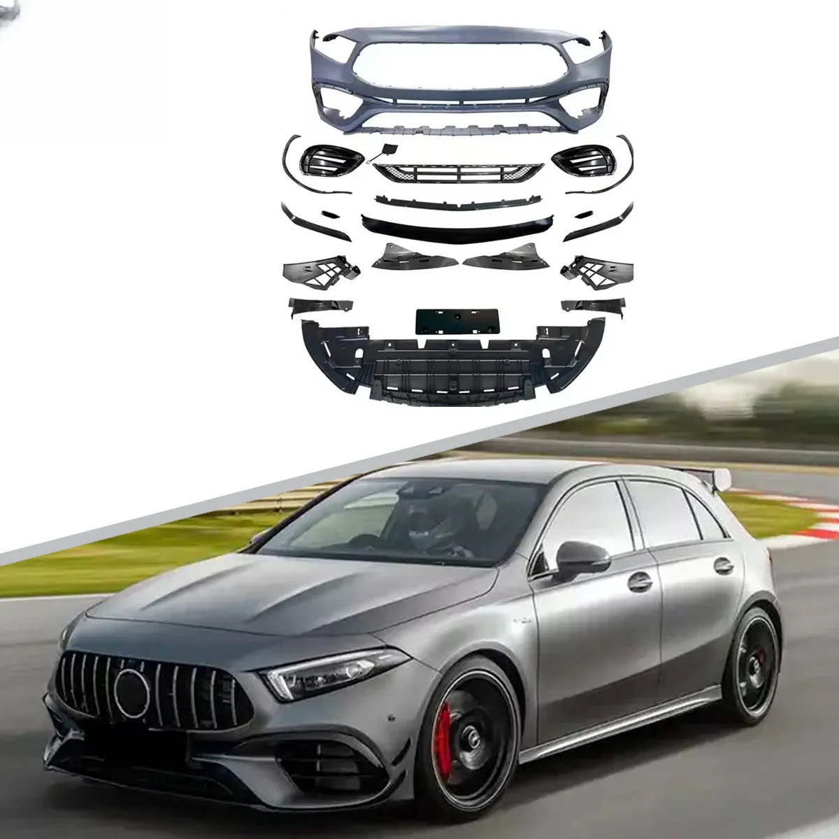 For BENZ W177 2019-2022 Wholesale Car Body Accessories A45 AMG Style Front Bumper