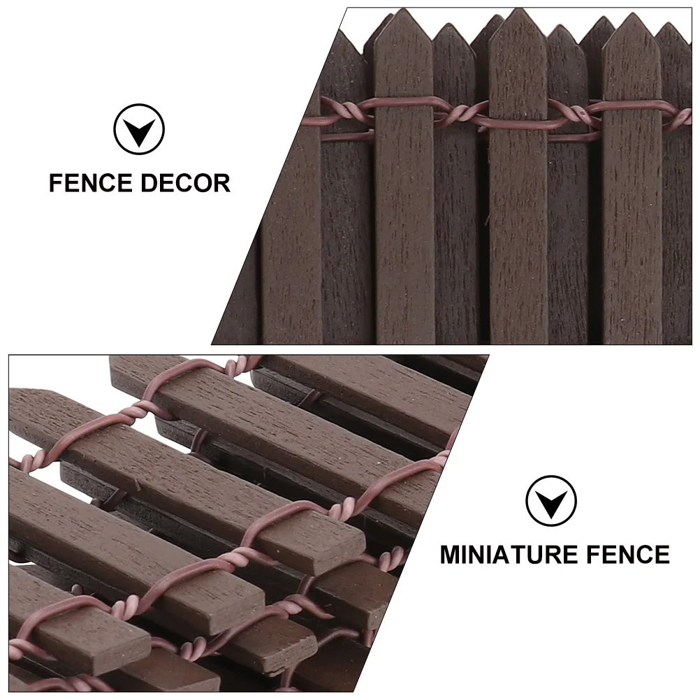 

2pcs Mini for Decoration DIY Wood Iron Craft Fairy Garden Landscape Model Long Durable Picket Lattice Exquisite