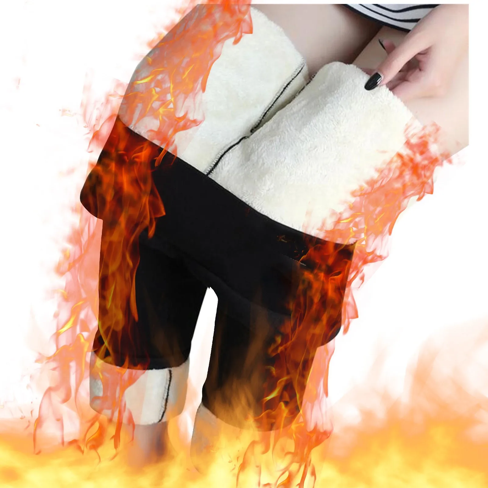 

High Waisted Fleece-Lined Leggings for Women Thick Soft Tummy Control Workout Running Yoga Thermal Warm Pants for Cold Winter