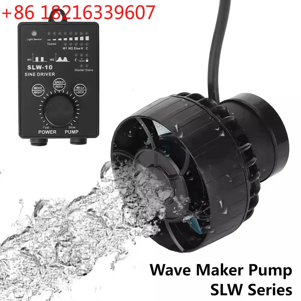 Bomba de Olas Silenciosa TAO Jebao SLW10/20/30 para Acuarios Marinos, Bomba de Flujo para Acuarios, Bomba de Olas para Peceras, Bombas de Agua para Acuarios Sin Wi-Fi