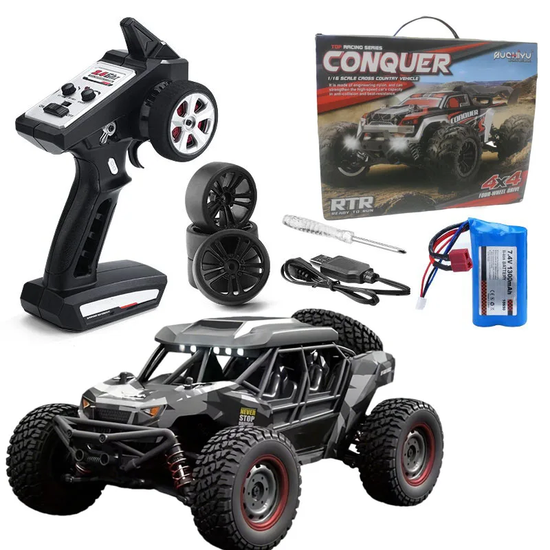 16106 1:16 50 km/u 4WD RC auto met LED-afstandsbediening off-road auto's hoge snelheid Drift Monster Truck voor kinderen, Halloween en Kerstmis