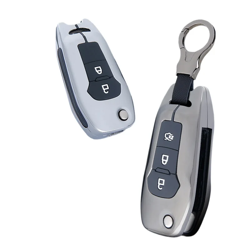 

Premium Zinc Alloy Key Cover Case for Ford Focus / Escort / Mondeo / Edge / Everest (2020-2024) - Protective Key Fob Shell