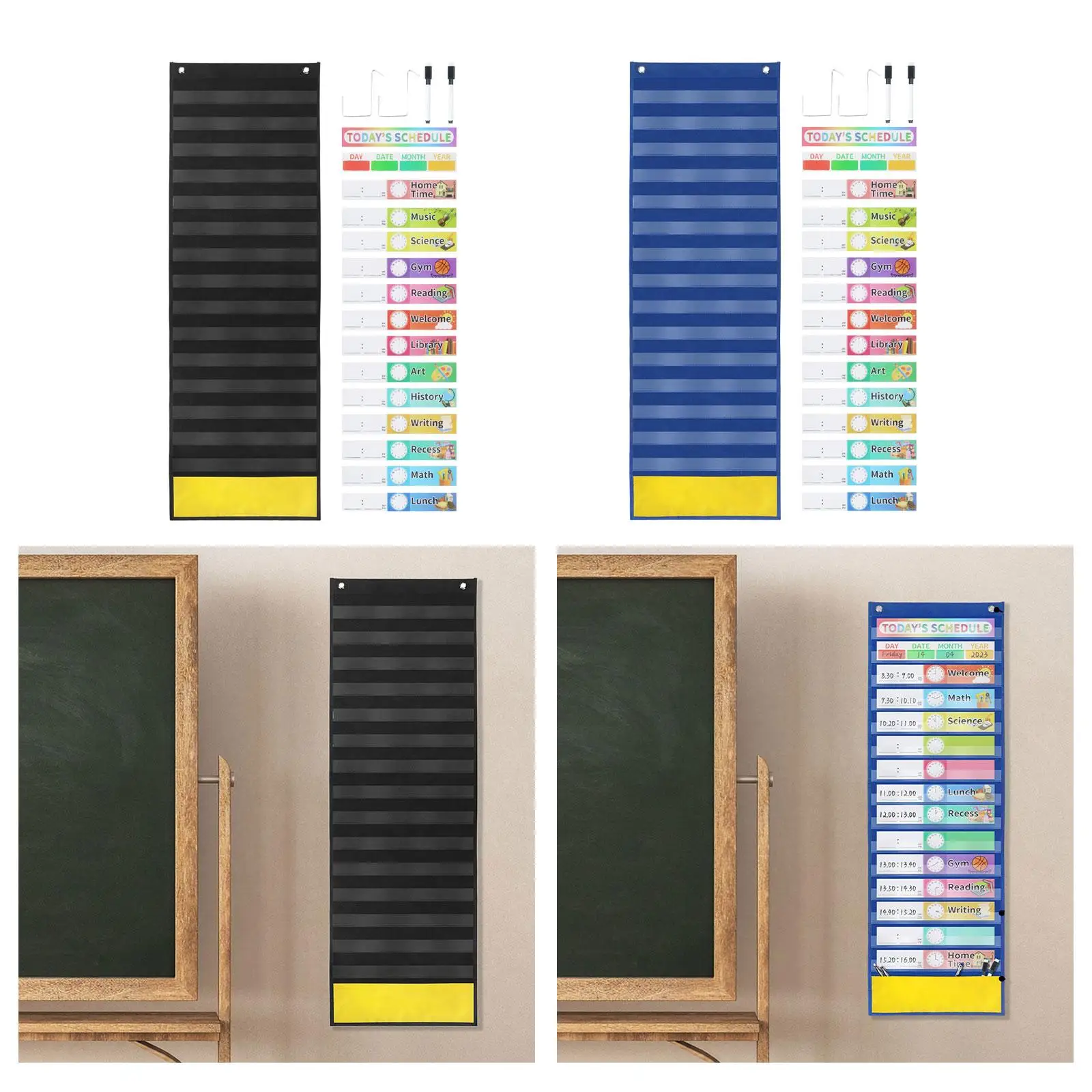 Efficient Daily Planner with Dry Erase Cards - Stay Organized And Productive