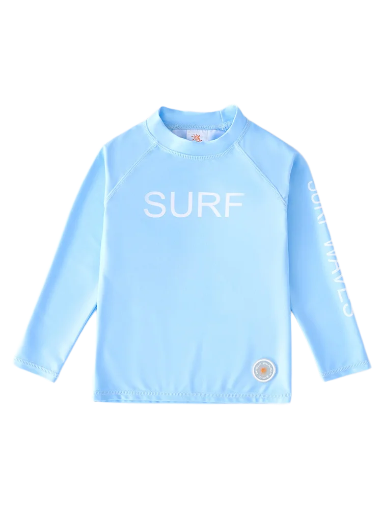 T Shirt for Swimming Children's Swimsuit UPF50 UV Protection Beach Rashguard Kids Bathing Suit Long Sleeve Boy Girl Swimsuit Top