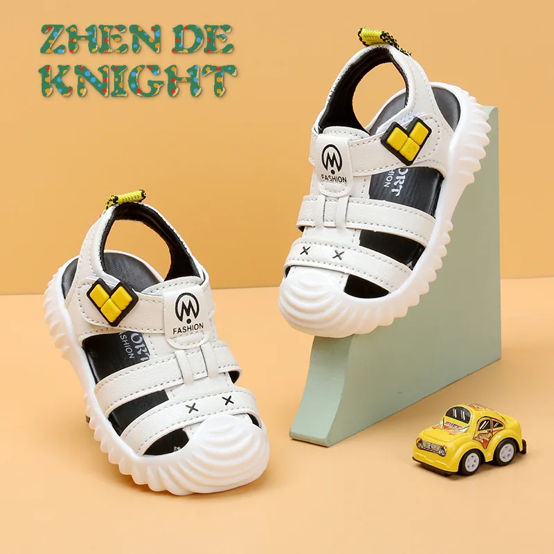 

Boys Sandals Summer New Closed-toe Sandals Kindergarten Baby Walking Shoes Children's Soft Sole Non-slip Beach Sandals