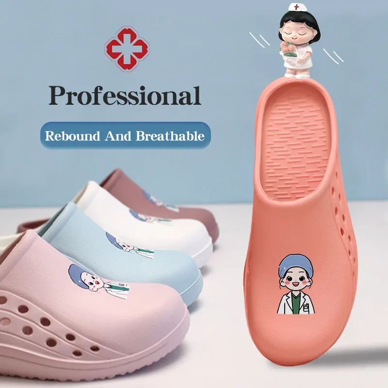 Women's Uniform Shoes Nursing Clogs Laboratory Veterinarian Working Scrub Footwear Comfortable Durable Nurse Shoes on Sale X06